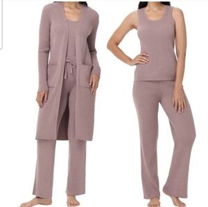 Women's 3 Piece Lounge Set - Brown - 525 - S